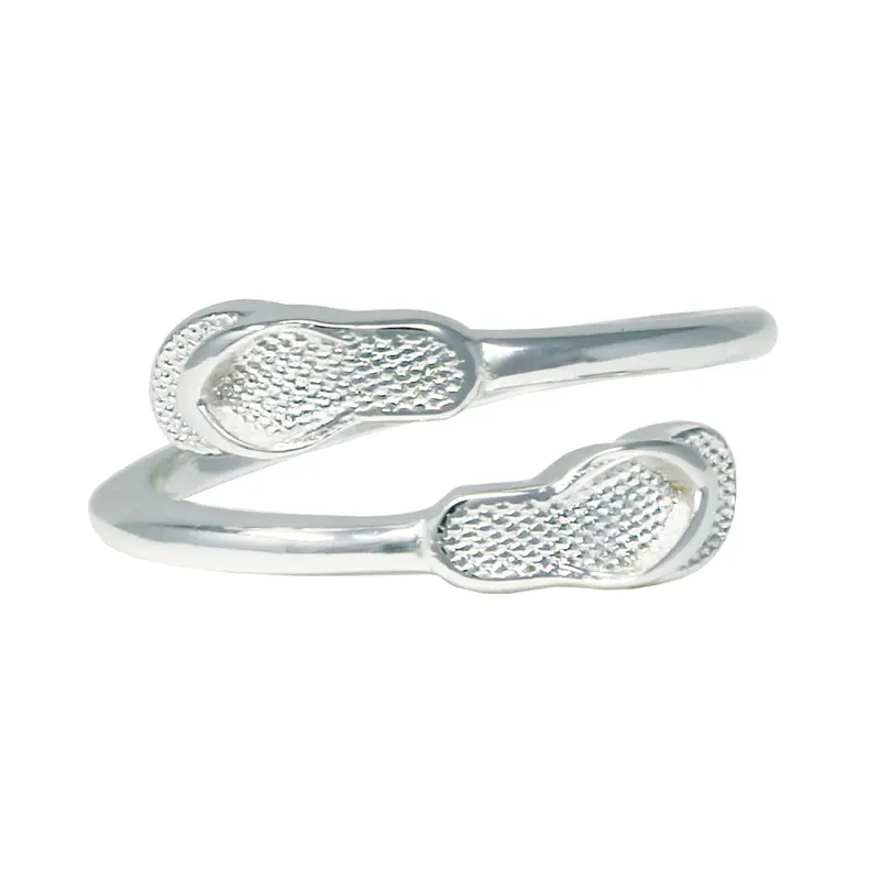 Flip Flops Sterling Silver Ring Wrap