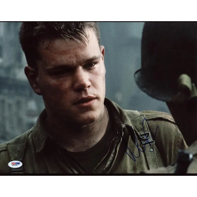 Matt Damon Saving Private Ryan Signed Authentic 11X14 Photo PSA/DNA #X31055