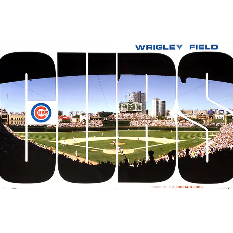 Wrigley Field Gameday "CUBS" Chicago Cubs Baseball Poter - Costacos Sports