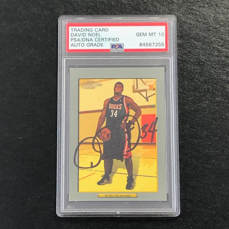 2006-07 Topps Turkey Red #205 David Noel Signed Card AUTO 10 PSA/DNA Slabbed Bucks