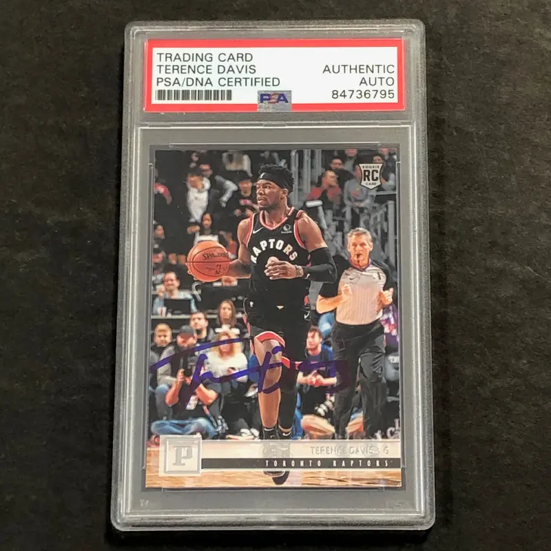 2019-20 Panini Chronicles #104 Terence Davis Signed Card AUTO PSA Slabbed RC Raptors