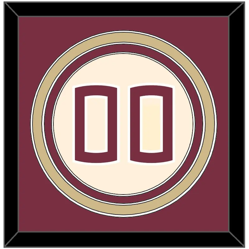 Florida State Baseball Number - Alternate Gold (2016-2018) - Triple Mat 2