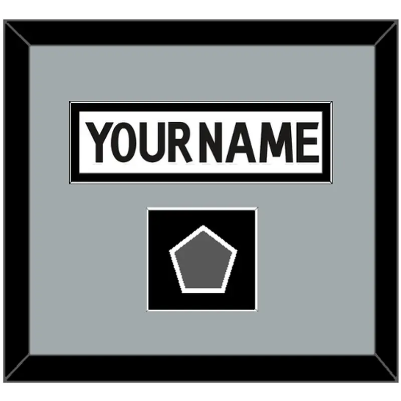 Los Angeles Nameplate & Stanley Cup Finals Patch - Road White (2011-2017) - Single Mat 4