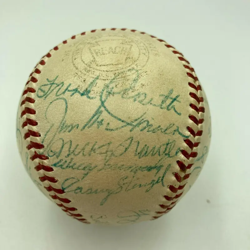 1954 New York Yankees Team Signed American League Baseball Mickey Mantle JSA COA