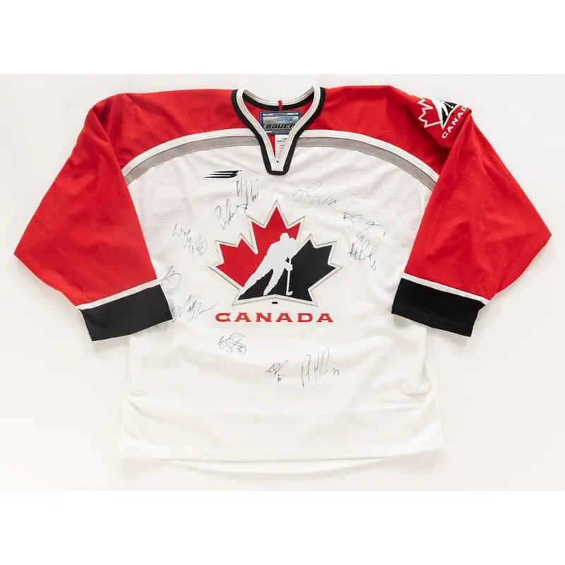 Wayne Gretzky Mario Lemieux Team Canada Olympics Signed Jersey PSA DNA