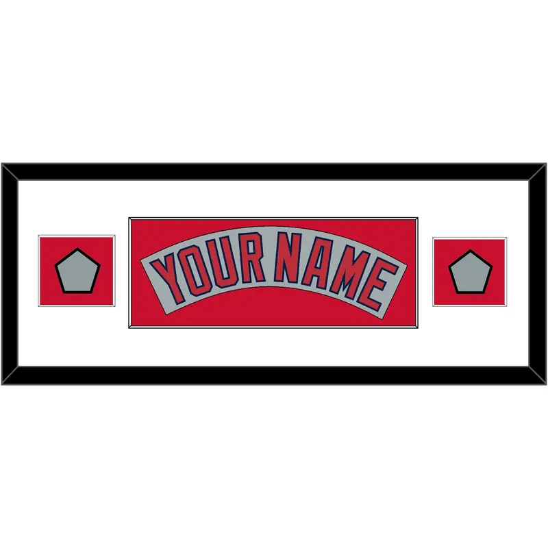 Boston Nameplate & Two World Series Champions Patches - Road Gray (1992-2008)- Single Mat 6