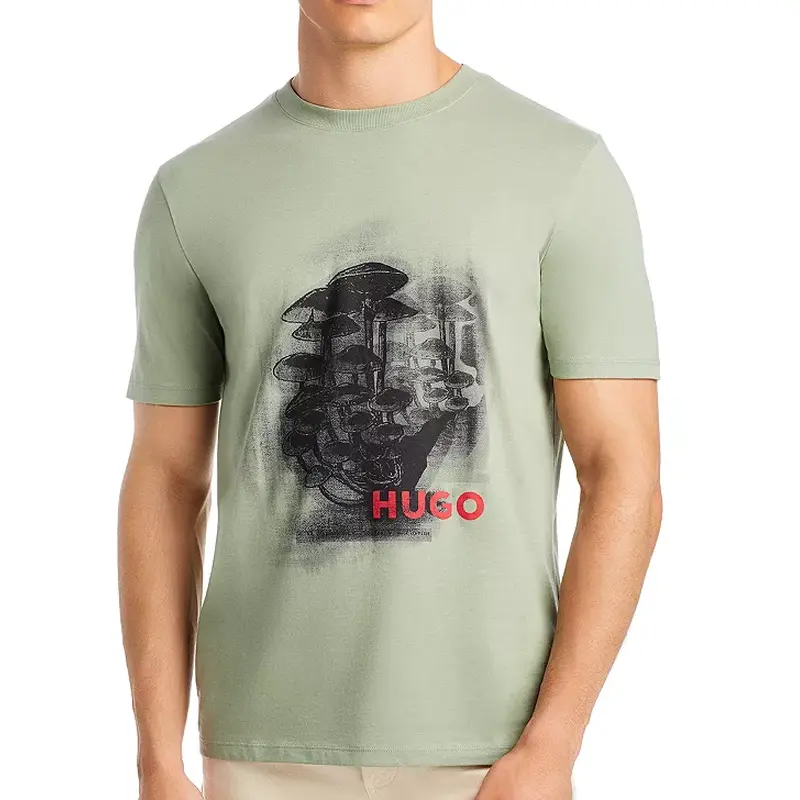 HUGO BOSS T-SHIRT MENS GREEN DAUERNO, 50496959330