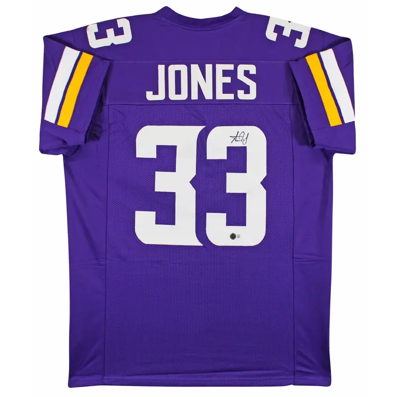 Aaron Jones Authentic Signed Purple Pro Style Jersey Autographed BAS Witnessed
