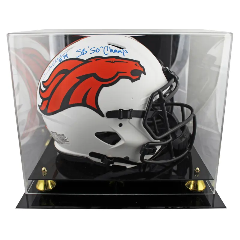Broncos DeMarcus Ware Signed Lunar Full Size Speed Proline Helmet W/ Case BAS W
