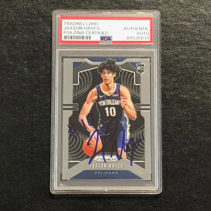 2019-20 Panini Prizm #254 Jaxson Hayes Signed Card AUTO PSA Slabbed RC Pelicans