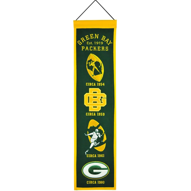 Green Bay Packers Logo Evolution Heritage Banner