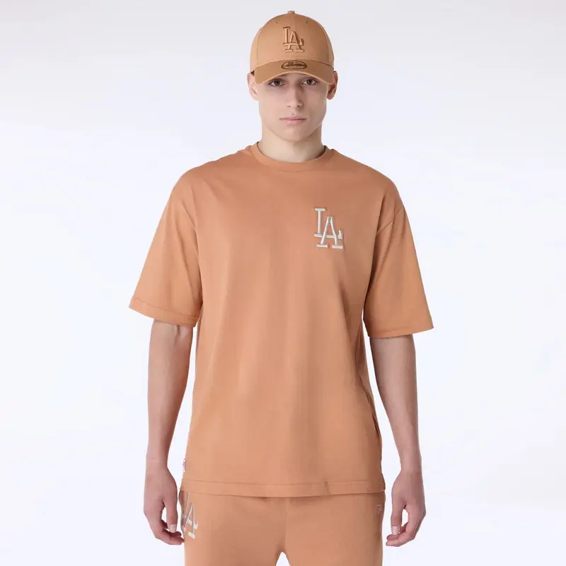LA Dodgers MLB League Essential Dark Beige Oversized T-Shirt