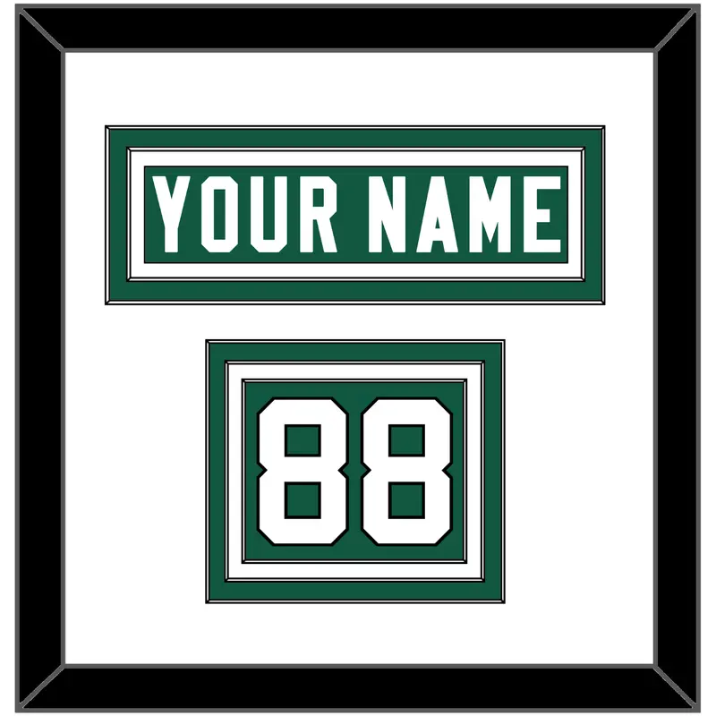 New York Nameplate & Number (Shoulder) - Home Green (2019-2023) - Triple Mat 1