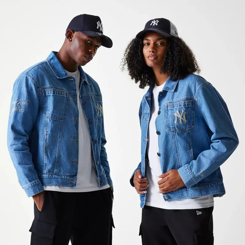 New York Yankees MLB Dark Blue Denim Jacket