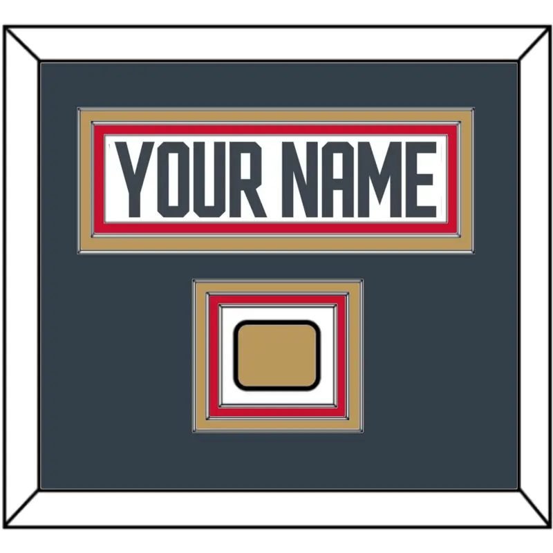 Vegas Nameplate & Jersey Logo Patch - Road White - Triple Mat 2