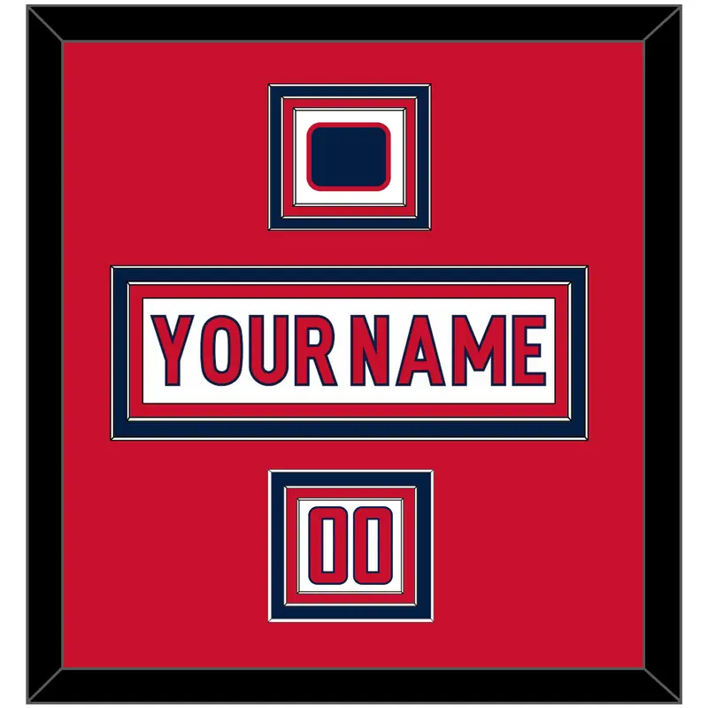 Washington Nameplate, Number (Shoulder) & Jersey Logo Patch - Road White - Triple Mat 1