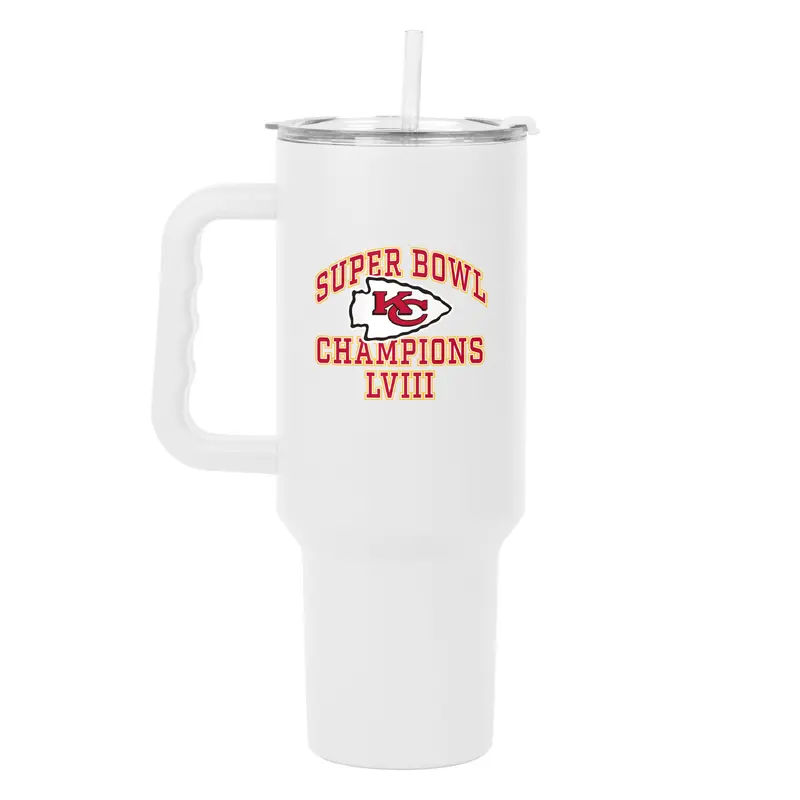 Kansas City Chiefs SB 58 Champions White 40oz Powder Coat Tumbler