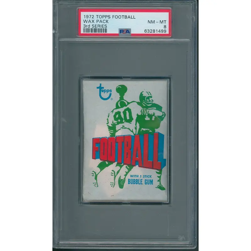 1972 Topps Football Unopened 3rd Series Wax Pack PSA 8 *1499