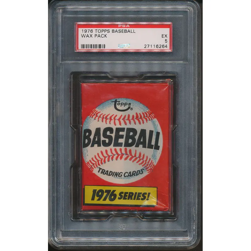 1976 Topps Baseball Unopened Wax Pack PSA 5