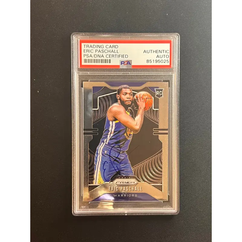 2019-20 Panini Prizm #278 Eric Paschall Signed Card AUTO PSA Slabbed RC Warriors