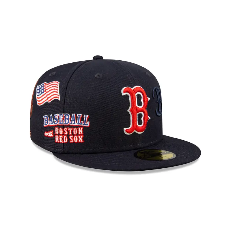 Boston Red Sox Script 59Fifty Fitted Cap - Navy