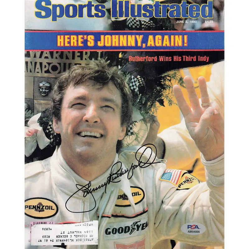 JOHNNY RUTHERFORD signed 8x10 photo PSA/DNA Autographed Racing