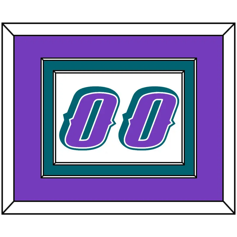 Utah Number - Home White (1996-2004) - Double Mat 2