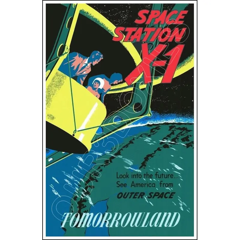 Disneyland Space Station X-1 Poster 11X17 - 1255