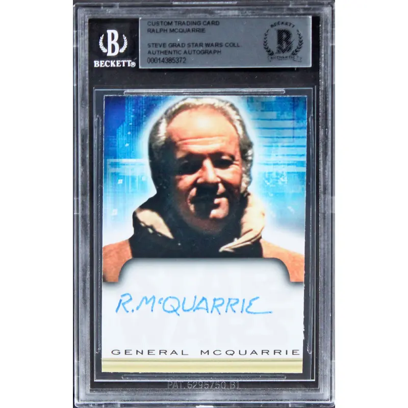 Ralph McQuarrie Star Wars Authentic Signed Custom Trading Card BAS Slabbed 1