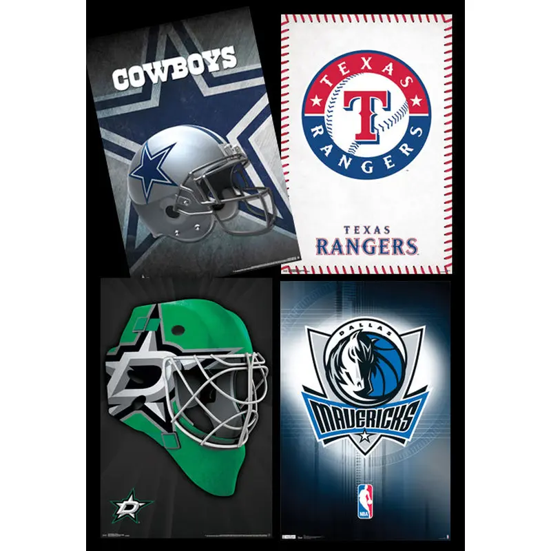 COMBO: Dallas, Texas Sports 4-Poster Combo Special Collector's Set
