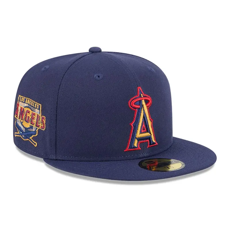 LA Angels MLB Pattern Undervisor Dark Blue 59FIFTY Fitted Cap