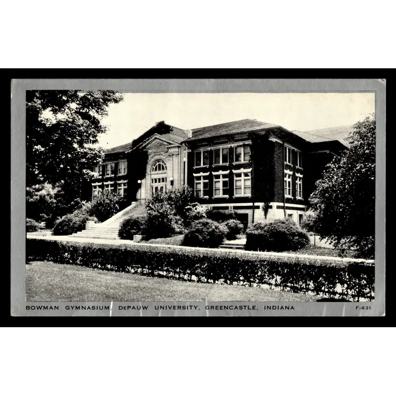 Vintage Depauw University Gymnasium Postcard