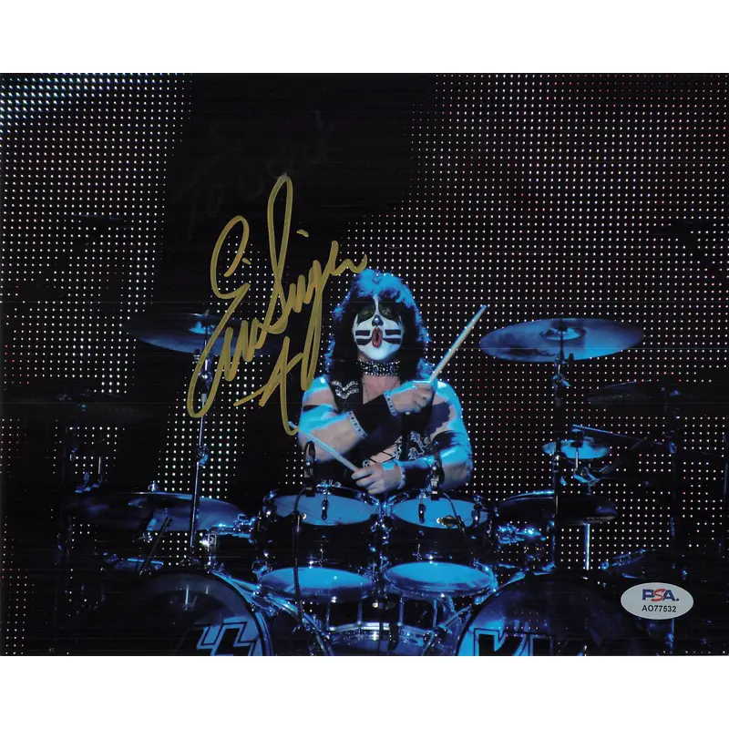 Eric Singer signed 8x10 photo PSA/DNA Autographed Musician
