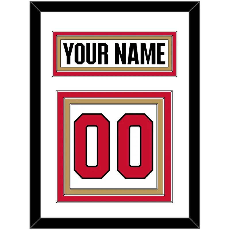 Ottawa Nameplate & Number (Back) - Road White (2017-2020) - Triple Mat 2
