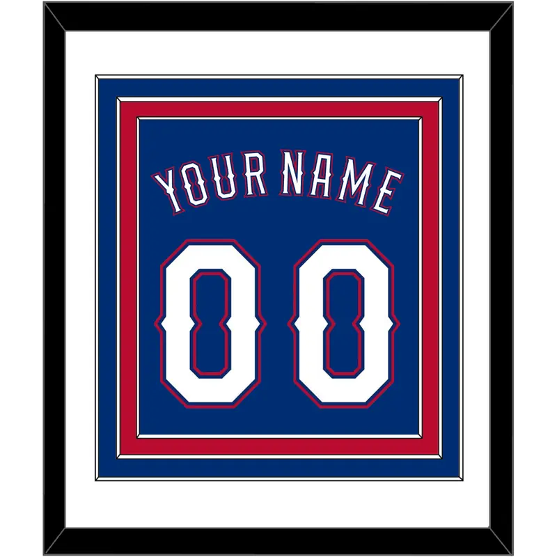Texas Name & Number - Alternate Blue (2016-2019) - Triple Mat 1