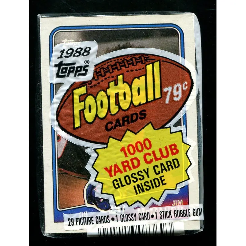 1988 Topps Football Unopened Cello Pack