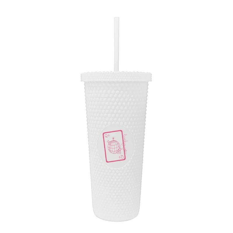 Just A Girl 24oz Lucky You Card Studded Tumbler