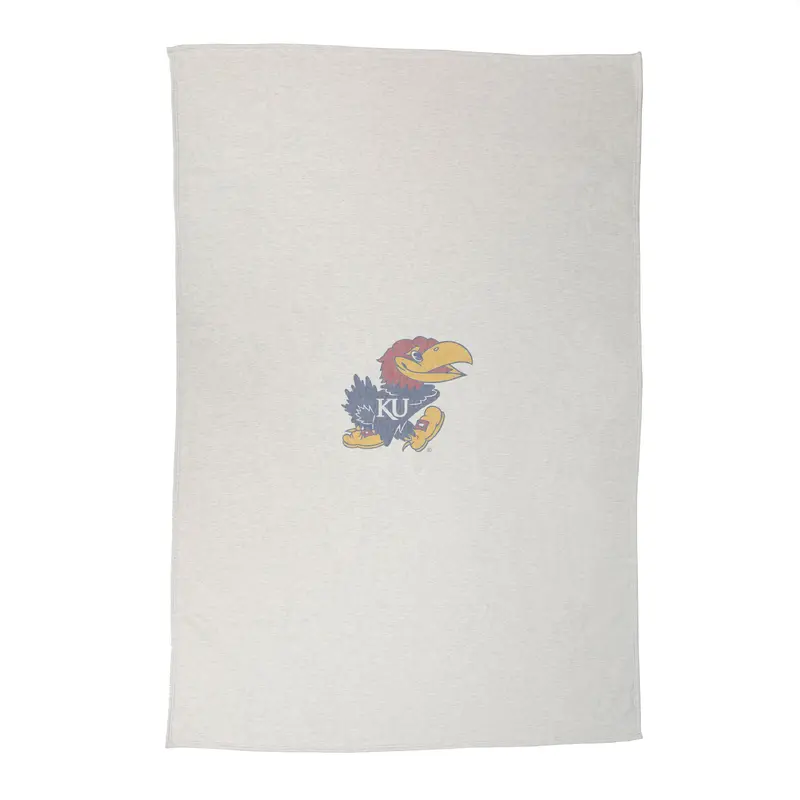 Kansas Primary Logo Sublimated Sweatshirt Blanket