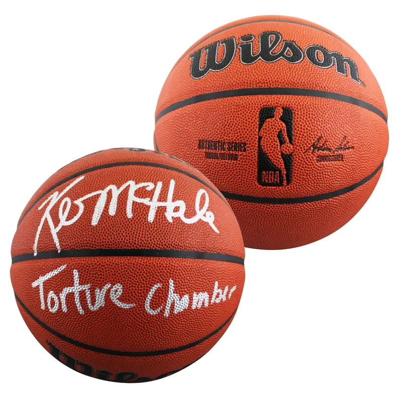 Celtics Kevin McHale "Torture Chamber" Signed Wilson Basketball BAS Witnessed