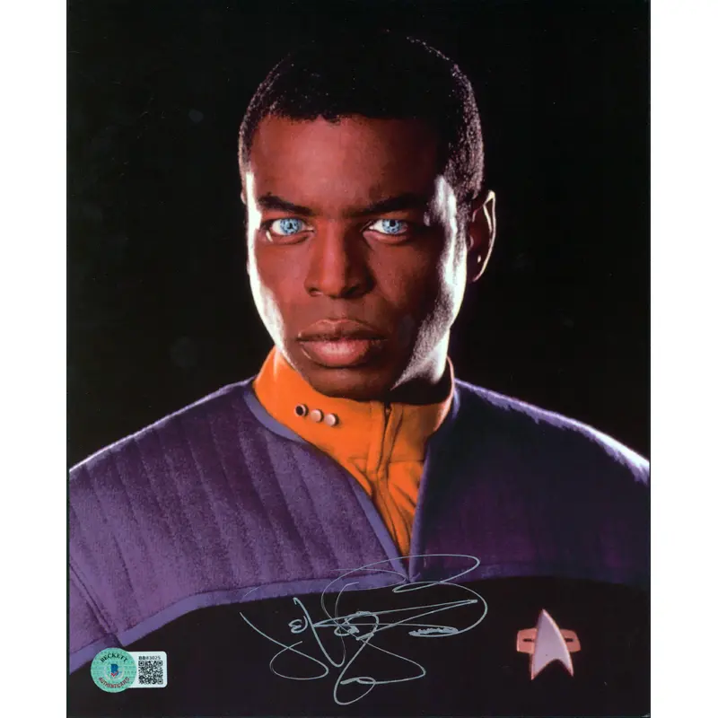 LeVar Burton Star Trek First Contact Signed 8x10 Postcard Photo BAS #BB83025