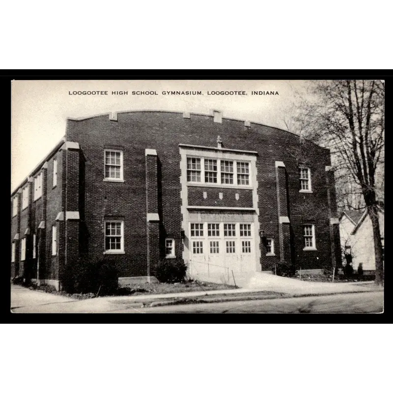 Vintage Loogootee, Indiana HS Gymnasium Postcard