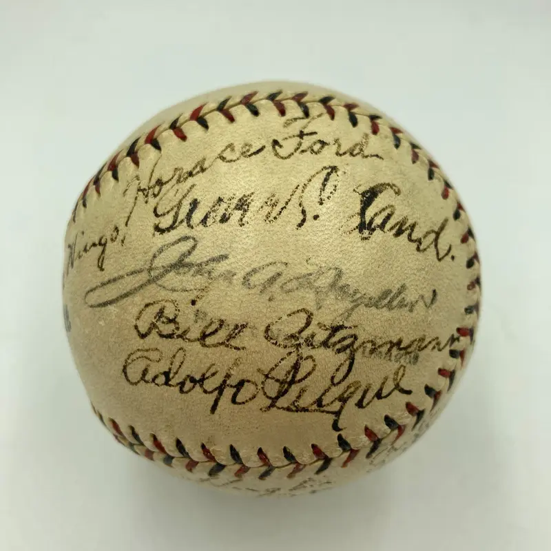 Beautiful 1928 Cincinnati Reds Team Signed NL Baseball Eppa Rixey JSA COA