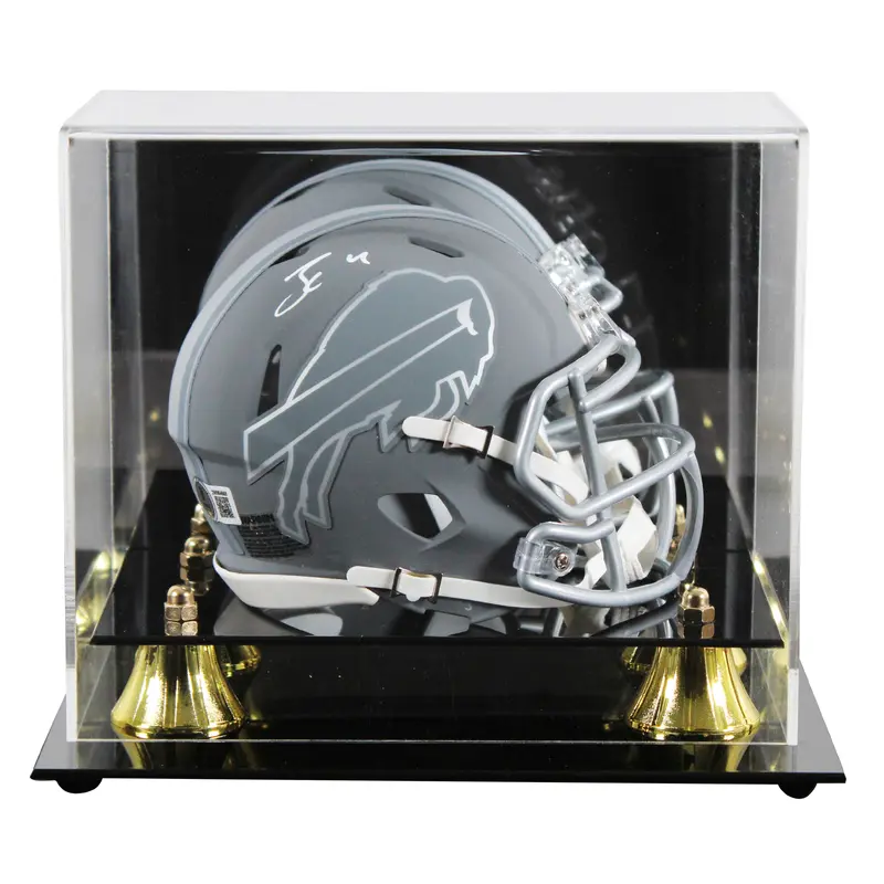 Bills James Cook Authentic Signed Slate Speed Mini Helmet W/ Case BAS Witnessed