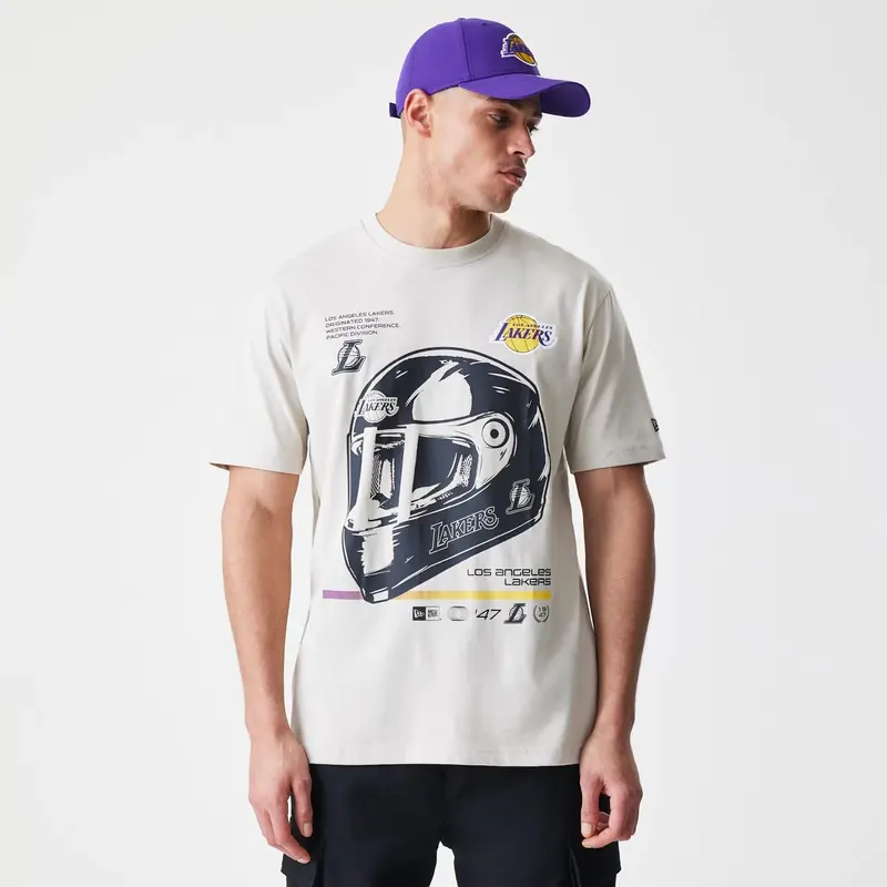 LA Lakers Modern Driver Light Beige T-Shirt