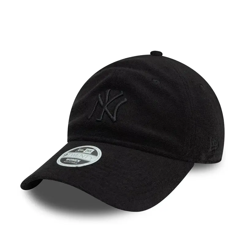 New York Yankees Womens Towelling Black 9TWENTY Adjustable Cap