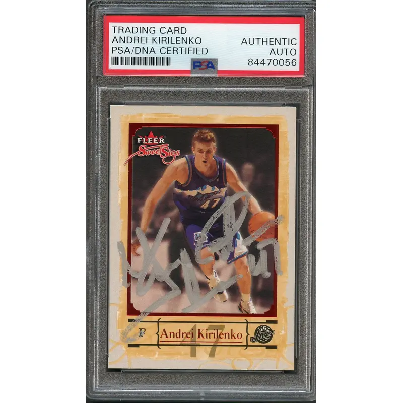 2004-05 Fleer Sweet Sigs #29 Andrei Kirilenko Signed Card AUTO PSA Slabbed