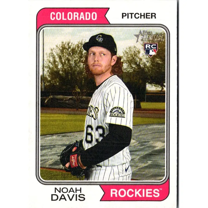2023 Topps Heritage Noah Davis #155 Rookie