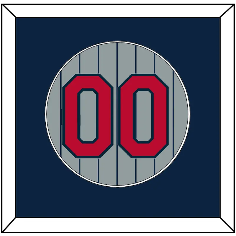 Minnesota Number - Road Gray Pinstripes (1987-2009) - Single Mat 2