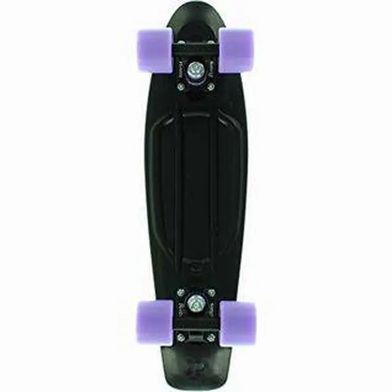 New 22" Complete Midnight Black w/ Purple Wheels Penny Board