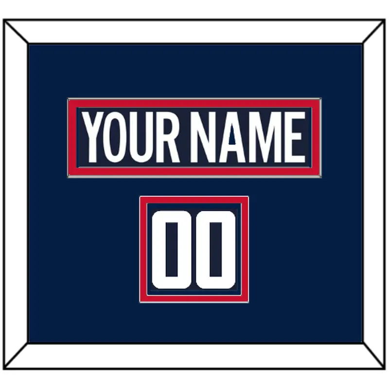 Washington Nameplate & Number (Shoulder) - 2018 Stadium Series Blue Jersey - Double Mat 2